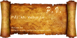Pákh Veturia névjegykártya